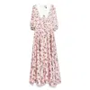 Nissa Floral Midi Dress In Pink