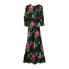 Nissa Printed Midi Dress In Multi