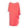 Nissa Draped Midi Dress In Red
