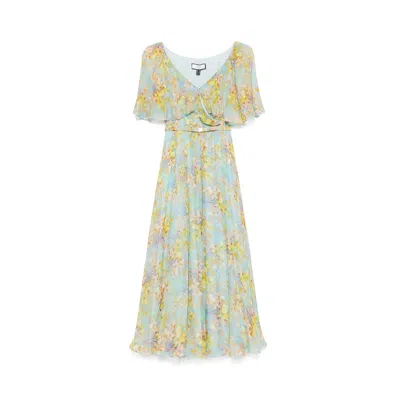 Nissa Women's Ruffled Silk Midi Dress Floral-print