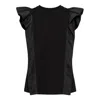 Nissa Ruffled Top In Black