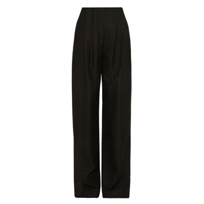 Nissa Women's Sequin-detail High-rise Pants Black