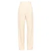 Nissa Women's Sequin-detail High-rise Pants White In Pink