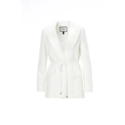 Nissa Women's Single-breasted Blazer White