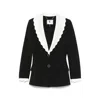 Nissa Women's Single-breasted Fitted Blazer Black In Black