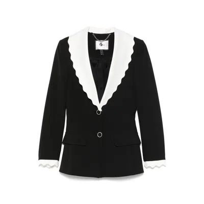 Nissa Women's Single-breasted Fitted Blazer Black