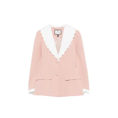 Nissa Women's Single-breasted Fitted Blazer Pink