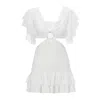 Nissa Women's White Cut-out Mini Dress In White