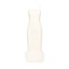 Nissa Women's White Feather-trimmed Sequined Midi Dress