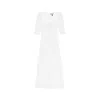 Nissa Women's White Floral-appliqué Mesh Dress