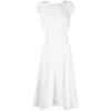 Nissa Women's White Glitter Polka-dot Veil Dress In White