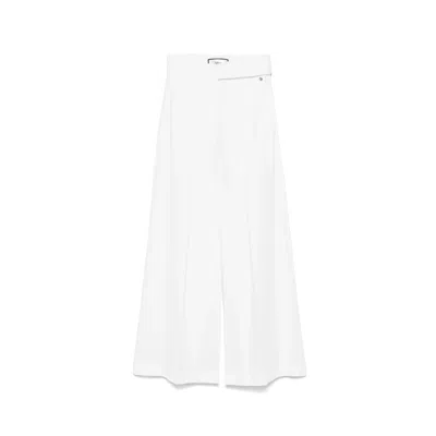 Nissa Women's White High-waisted Culottes