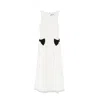 Nissa Bow-detail Midi Dress In White