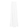 Nissa Women's White Satin Maxi Skirt In White
