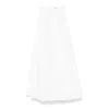 Nissa Women's White Taffeta Midi Skirt In White