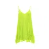 Nissa Women's Yellow / Orange Backless Silk Mini Dress Yellow In Yellow/orange