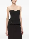 Nissa Wool Corset Top In Black