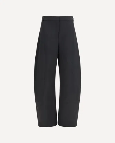 Nissa Wool-blend Straight-leg Pants In Black
