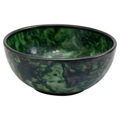 Pre-owned Nittsjo Keramik Erik Mornils For Nittsjö, Sweden, 1930s – Handcrafted Ceramic Bowl In Black