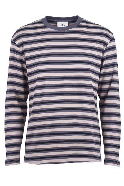 Niū Niu - T-shirt - 480651 - Beige/grigio