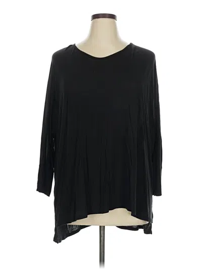 Pre-owned Nixon 3/4 Sleeve Top Black Crew Neck Tops