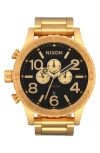 Nixon 51-30 Chronograph Bracelet Watch, 51mm In Gold