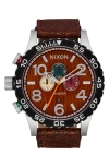 Nixon 51-30 Chronograph Leather Strap Watch, 51mm
