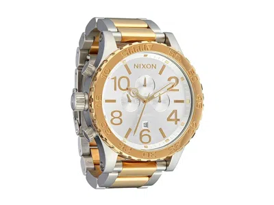 Nixon 51-30 Chrono Watches Silver/gold: One Size In White