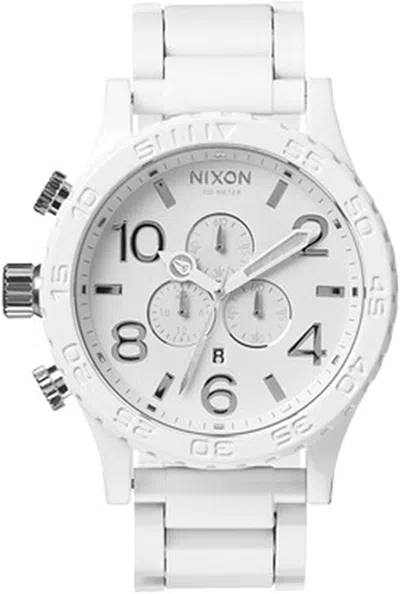 Pre-owned Nixon A083-1255 Watch The 51-30 Chrono White