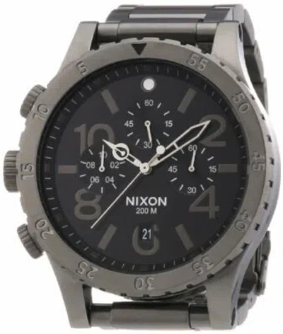 Pre-owned Nixon Black Dial Stainless Steel Chronograph Quartz Mens Watch A486-632
