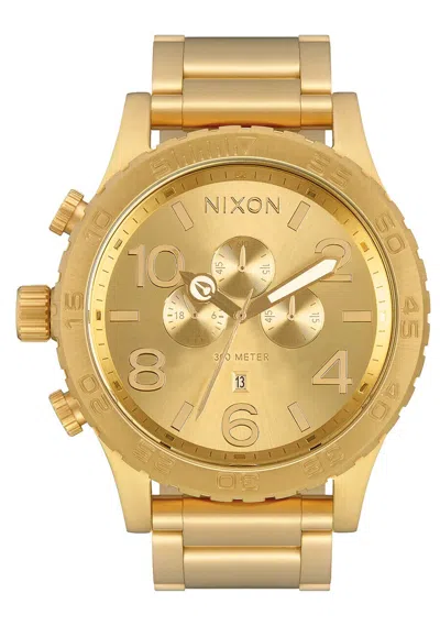 Pre-owned Nixon Brand  51-30 All Gold Chrono Men's A083-502