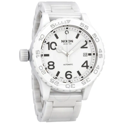 Nixon Ceramic 42-20 Lefty Automatic White Dial Men's Watch A1481126