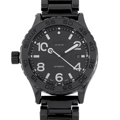Nixon Ceramic Automatic 42 Mm All Black Ceramic Watch A148 001 In Multi