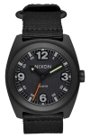 Nixon Clutch Webbing Strap Watch, 42mm In Black