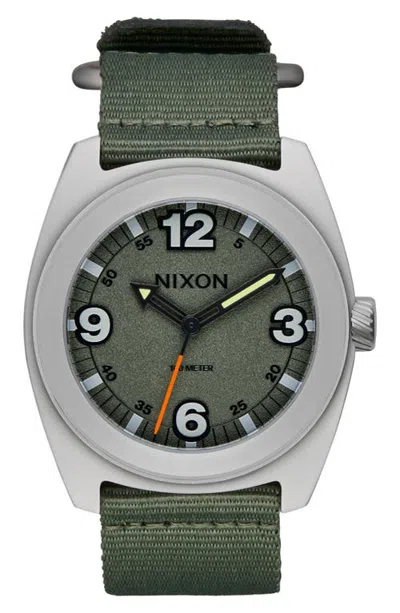Nixon Clutch Webbing Strap Watch, 42mm In Green