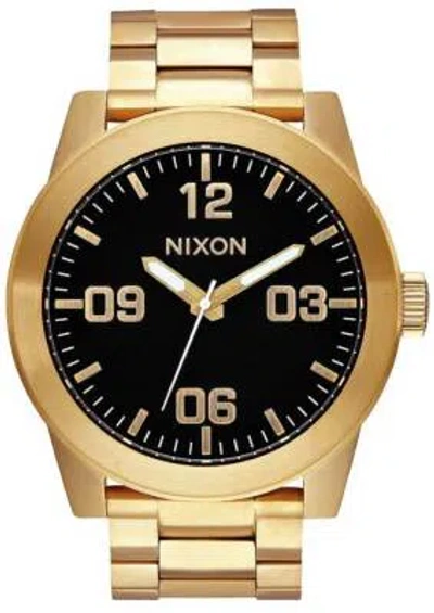 Pre-owned Nixon Corporal Ss Watch - All Gold / Black -