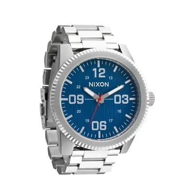 Pre-owned Nixon "corporal Ss" Watch (silver/indigo) Stainless Steel Analog Watch