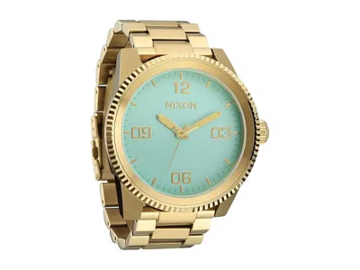 Nixon Corporal Stainless Steel Watches Gold/turquoise/gold: One Size