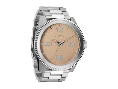 Nixon Corporal Stainless Steel Watches Silver/coral: One Size In Metallic