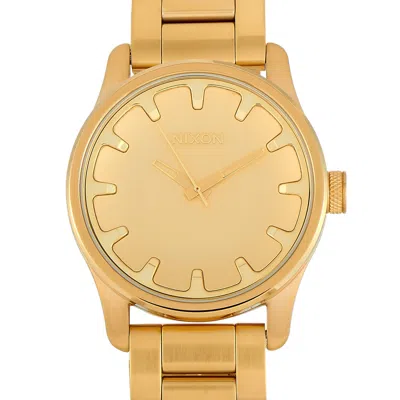Nixon Driver All Gold Stainless Steel 42 Mm Watch A979 502 In Multi