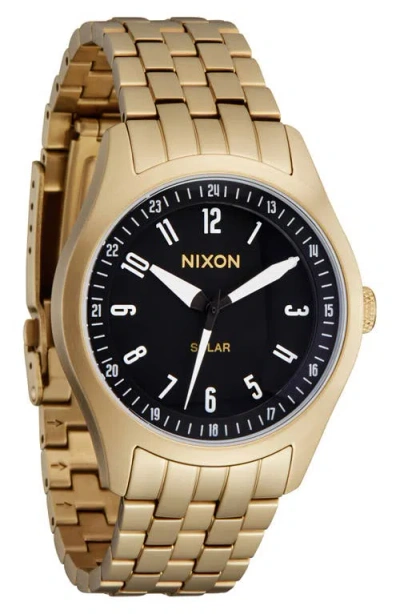 Nixon Echo Solar Automatic Bracelet Watch, 38mm In Gold/black