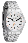Nixon Echo Solar Automatic Bracelet Watch, 38mm In Silver/cloud Dancer