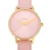 Nixon Kensignton Leather Gold-toned Stainless Steel Pale Pink 37 Mm Ladies Watch A1082813 In Multi