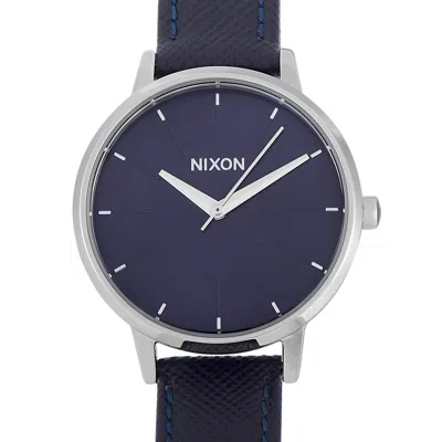 Nixon Kensignton Leather Stainless Steel Aubergine 37 Mm Ladies Watch A1083074 In Multi