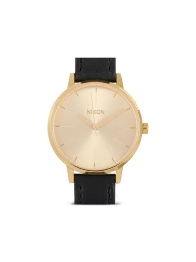 Pre-owned Nixon Kensington 37mm In Gold