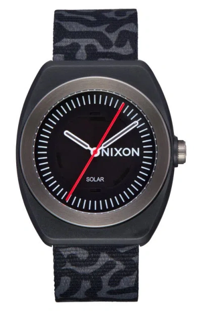 Nixon Light Wave Recycled Strap Solar Watch, 36mm In Blue