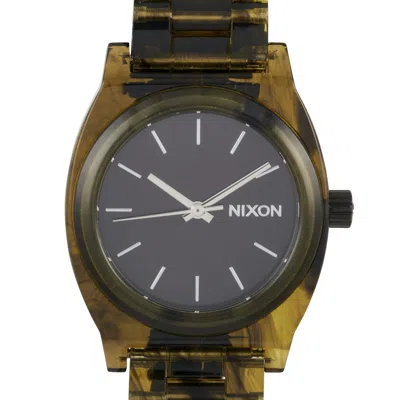 Nixon Medium Time Teller Acetate Olive 31 Mm Watch A1214 333 In Green