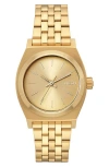 Nixon Medium Time Teller Bracelet Watch, 31mm In Gold