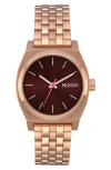 Nixon Medium Time Teller Bracelet Watch, 31mm In Light Gold/vintage White