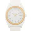 Nixon Medium Time Teller P White / Gold Ano 31mm Watch A119-1297 In Multi